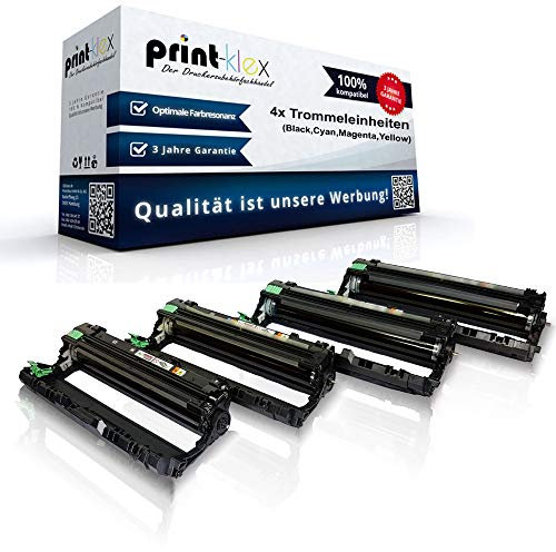 4X Print-Klex Trommeleinheiten kompatibel für Brother HL-L3200Series HL-L3210CW HL-L3230CDW HL-L3270CDW HL-L3280CDW DR243 DR 243CL DR-243CL DR243CL Schwarz Blau Rot Gelb Trommel Drum - Office Quantum