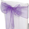 Weddecor Organza Sashes for Chair Covers Fuller Bow Ribbons in Lilac Purple for Banquet, Birthday, Anniversary, Christmas Parties, Event Decoration, 17cm x 280cm, 25pcs