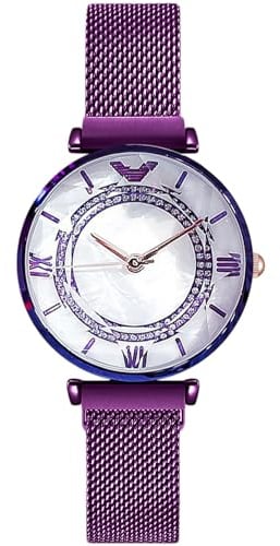 rorios Damen Uhr Armbanduhr Damen Diamant Dial Armbanduhren für Damen Mesh Armbanduhr Women Watch Armbanduhren Frauen