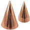 P'TIT CLOWN - Chapeau Pointu en Carton - Lot de 6 - Accessoires Festifs Idéaux pour Anniversaires et Fêtes (Rose gold)