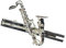 Miniblings Pince à cravate pour saxophone + boîte de saxophone Argenté, 45mm, Non connu