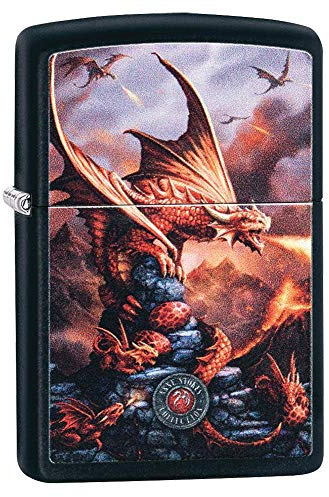 ZIPPO – Anne Stokes ©2021 - Black Matte – Sturmfeuerzeug, nachfüllbar, in hochwertiger Geschenkbox