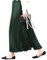 Damen Mädchen Plisseerock in Maxilänge Plissee-Maxirock Elastische Chiffon Langer Faltenrock Elastischer Bund für Frühling Sommer Herbst - 90cm Einfarbig Dunkelgrün