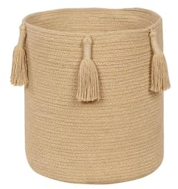 Lorena Canals Korb Woody Honey 97% Baumwolle 3% andere Fasern -Dunkler Honig, Heller Honig- 30x30 cm