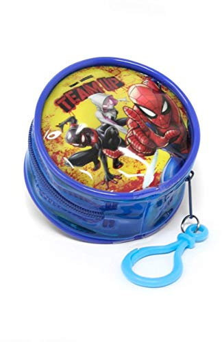 Porte-monnaie rond zippé avec porte-clés