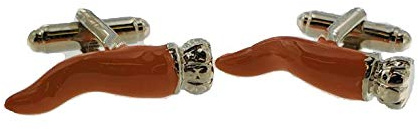 Gemelli Polso Camicia Corno Portafortuna - Made in Italy - Lucky Horn Cufflinks