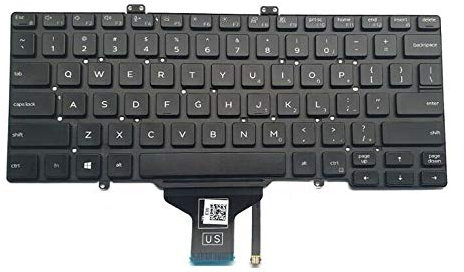 Dell Latitude 7400 US QWERTY Black Backlit Keyboard RN86F