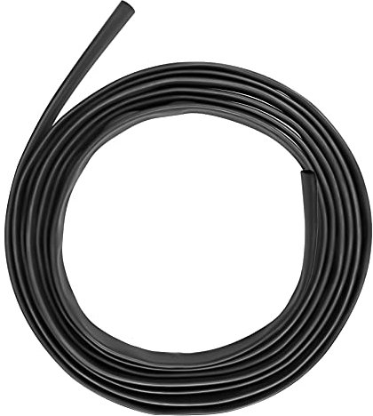 XHF 3:1 Rouleau de gaine thermorétractable étanche de qualité marine avec doublure adhésive thermorétractable Noir 1,9 cm 3 m