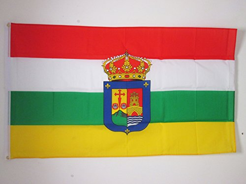 AZ FLAG - Bandera La Rioja - 90x60 cm - Bandera Riojana 100% Poliéster Con Ojales de Metal integrados - 50g - Colores Vivos Y Resistente A La Decoloración