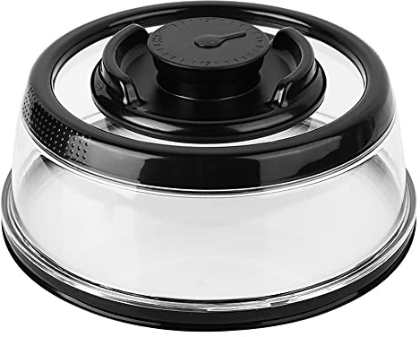 Vacuum Fresh Cover,Black Vacuum Tight Food Sealer Universal Platter Lid Topper Dome for Plates Large Serving Platters Skillets and Bowls