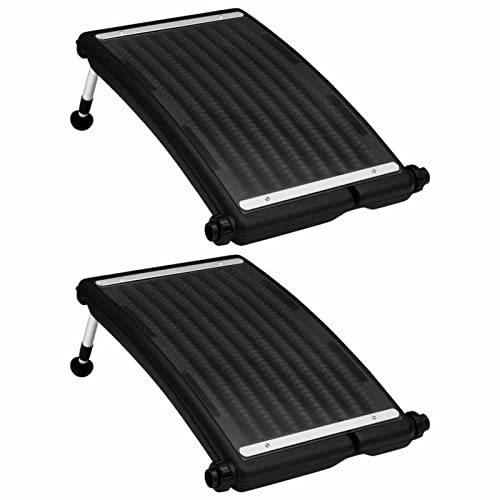 Gecheer 2 STK. Solar-Heizungen, Solar Poolheizung, Solarheizung, Solarkollektor für Pool Gebogen 72,5x46 cm