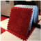 20Pcs 12X12inch Interlocking Foam Mats Plush Mat, Fluffy Carpet Tiles Plush Area Rug, Bedroom Floor Tiles, Soft Playmat Puzzle Floor Mat,Red+WT,THK 10mm