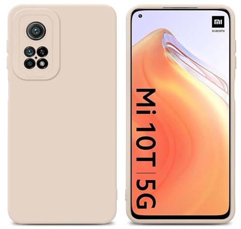 Cadorabo Hülle kompatibel mit Xiaomi Mi 10T Mi 10T PRO Schutzhülle TPU Silikon Case Liquid Design mit Kameraschutz Slim Kratzfest Gummi mit Rundumschutz Case Hülle für Xiaomi Mi 10T Mi 10T PRO in Rosa
