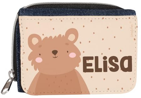 Striefchen® Geldbörse für Kinder in Jeans Optik Verschiedene Motive Bärchen