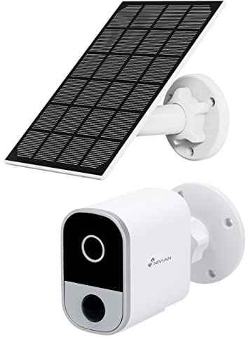 NIVIAN-Cámara de vigilancia WiFi+Panel Solar-Batería 5200mAh-FullHD-Detección de Movimiento y Humanos-Apta Exterior-Visión Nocturna-Audio bidireccional- Alexa, Google Home,App Tuya