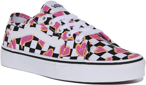 Vans Damen Filmore Decon Sneaker, Hearts Checkerboard Multi/White, 40 EU