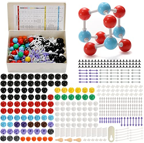SOUJOY 444 Pieces Chemistry Molecular Model | Organic and Inorganic Modeling Kit, Class Set with Atoms Bond, Links and, Short Link Remover Tool for Learning Science