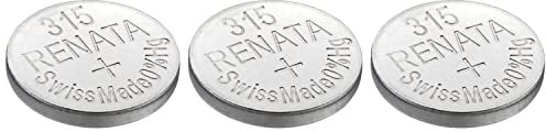 RENATA Lot de 3 Piles Bouton Silver Oxyde 315 / SR716 SW 0% Mercure 1,55V