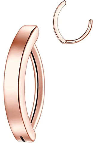 YEBOCIYO 14G Bauchnabelpiercing Bar Schmuck Bauchnabel Ring Bauchnabelpiercing Chirurgenstahl Clicker Piercing Bauchnabelring Bauchnabelpiercing Reverse Curved Nabel Langhantel Schmuck