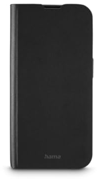 Hama Handyhülle für iPhone 15 (Handytasche, Etui mit Kartenfach, Kunstleder, Metallelemente, Standfunktion, extra Schutz von Display und Kamera, Magnet, Hülle für iPhone 15, recycelt) schwarz