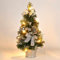 Mini Christmas Tree with Lights - Battery Powered Desktop Tabletop Tree for Christmas Holiday Table Decor (Silver)