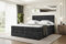 ALTDECOR Boxspringbett mit Matratze und Lattenrost, Topper, Polsterbett mit Bettkasten, Bett mit Stauraum H3- und H4- Matratze, Doppelbett, Springboxbett - Marce King - 160x200 - Schwarz Samt