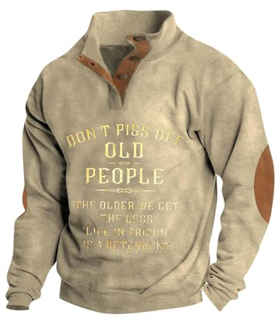 KONG JIMFAN Sweatjacke Herren Mit Kapuze Hoody Unisex Kapuzenpulli Herren Long Sleeve Hoodie Pullover Sweatshirt Herbst Ausgefallene Pullover Tshirt Mit Kapuze Herren Hoodie Schwarz(1-Beige,XXL)
