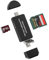 Lector de tarjetas SD Micro SD 4 en 1 Adaptador Lightning Micro USB Type C USB Jack Card Reader Llave Descargar Fotos Accesorios para Apple iPhone 15 14 Pro Max para iPad Air Tablet Compatible con