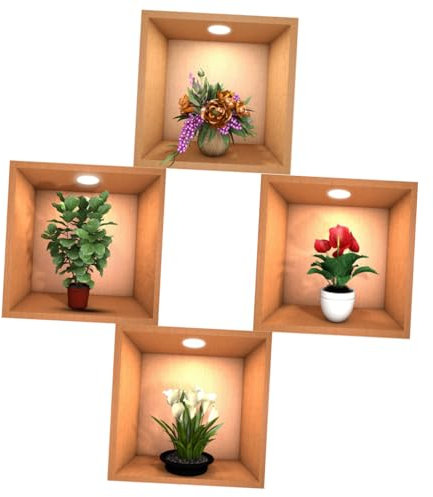 Veemoon Autocollant Mural Décoratif En Pvc Représentant Un Pot De Fleurs Pour Salon Salle De Classe