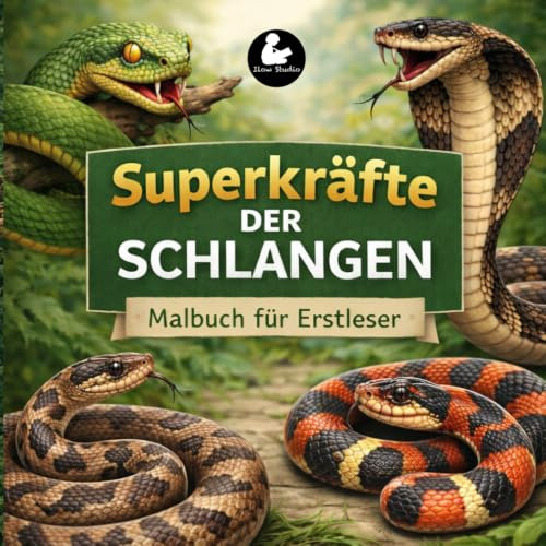 Superkräfte der Schlangen - Malbuch für Erstleser