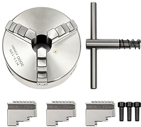 Mandrin à trois mors de précision, mandrin à trois mors, doublure professionnelle, mandrin à trois mors de 125 mm, convient pour les tours.