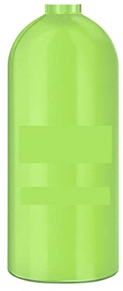 IIGEN Tauchflasche 3 Liter Tauch- Und Schnorchelausrüstung, Atemschutzmaske, Fischkiemen-Sauerstoffflasche, Ersatz Ultrahohe Stabilität(3L Cylinder (Green))