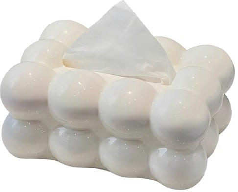 Porta Pañuelos Marshmallow Organizador de Pañuelos Creativo Bubble Caja Dispensadora de Pañuelos Porta Pañuelos Rectangular para Coche Baño Mesa Fiesta Casa Oficina Restaurante (A)