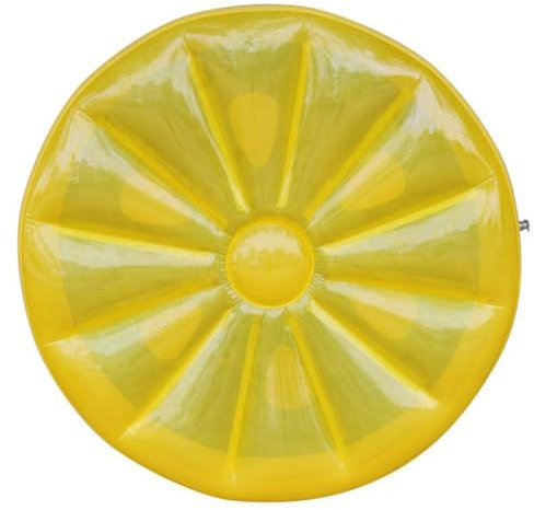 colchón de Flotador de Piscina colchoneta de la Piscina Redonda Redonda de la balsa Flotante de la Piscina de la Piscina del Juego de Agua Amarillo
