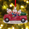 Kaululu Personalisierte Weihnachtsbaum Anhänger mit Namen Indoor Outdoor hölzerne Christbaumschmuck Dekoration Familie (D)