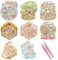 GAROMIA 3d House Sticker 8 Sets 3D Stickers Scene Miniatur Haus Sticker Cartoon Aufkleber kinder Hausbau Room für Erwachsene und Kinder