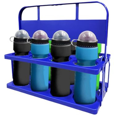 Porte-bière – Caisse portable pour bouteille de boisson | Lot de 8 porte-bières réutilisables | Caisses de service et de rangement pliables avec poignée | Support pour bouteilles de lait | Caisses de