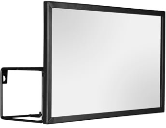 Mirrors and More Kleine Wandgarderobe MIMI aus Metal in Schwarz mit Spiegel und Ablage, Breite 34cm