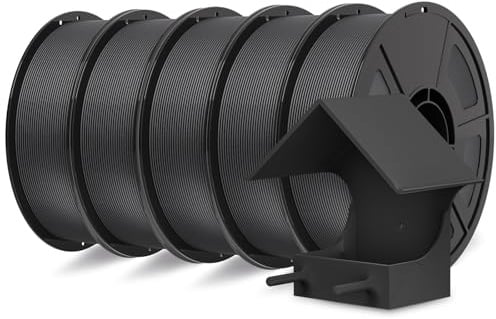 IEMAI ASA CF Filament 1.75mm 5KG, Carbonfaser 3D Druck Filament Schwarz | UV- & wetterfest, Verzugsarm bei großen Drucken, Mikro-mattes Finish, Maßgenauigkeit +/- 0,02 mm