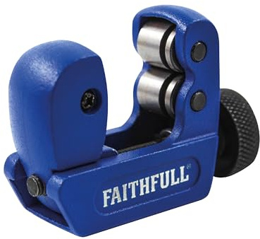 Faithfull Metal Pipe Cutter 3-30mm – Adjustable Pipe Cutting Tool with Sharp Wheel for Copper, Brass, Aluminium & Thin Steel Tubing