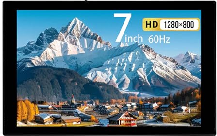 KieTeiiK 7inch 1280x800 Computer Secondary Monitor with HDTV/USB C Connectivities for Laptops and PC Multiple Task External Monitor