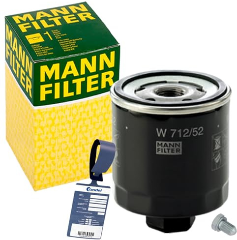Mann Filter Ölwechselset | W712/52+588.670.001+MN1801 passend für Golf 4+5 Polo 6N