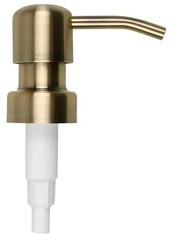 1 Pack Viantage Antique Soap Dispenser Pump Replacement Heads, 304 Stainless Steel Gold Screw-In Lotion Pump, 28/400 Thread for Bottles DIY Kitchen Bathroom