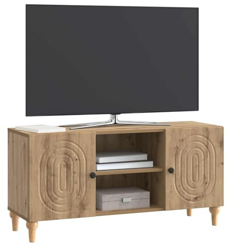 vidaXL TV-Schränk Artisan-Eiche 102 x 34,5 x 50 cm Holzwerkstoff, Stylische Wohnzimmermöbel, rechteckiger Medienkonsole, viel Stauraum, praktischer TV-Ständer, platzsparend