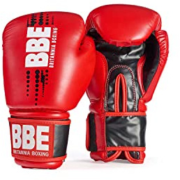 BBE Britannia Boxing FX Boxing Gloves, PU Leather Enhanced Shock Foam, Boxing, MMA Sparring, Muay Thai, Kickboxing, Punch Bag Training and Focus Pad Work, 12oz – 16oz (16oz)