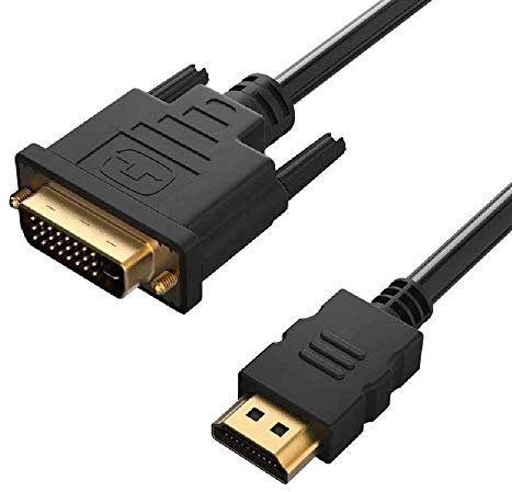 REALMAX 1m 2m 3m HDMI to DVI-D Cable Adapter Dual Link 24+1 Pin Audio Video Lead Adaptor Converter Supports multiple devices (3m)