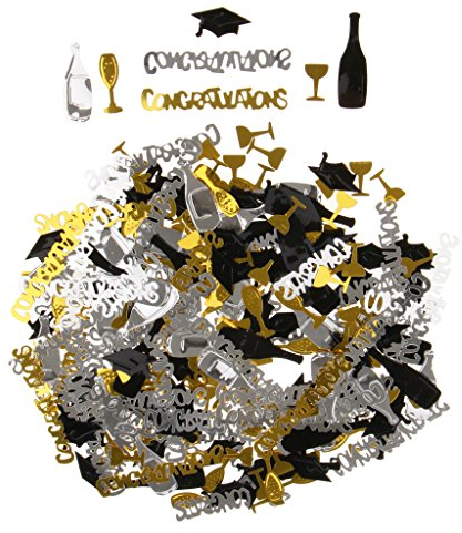 Metallisch Streudeko Streuartikel Tischdeko für Geburtstag und Party, Bunt congrwatons, 5.2 x 1 cm