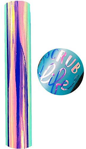 WDragon Glossy Holographic Opal Craft Vinyl Chrome Adhesive Permanent Vinyl Sheet Roll for Silhouette Cameo Craft Cutter,30cm by 152cm (Opal)