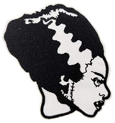 Cute-Patch Aufnäher Bride of Frankenstein, bestickt, zum Aufbügeln oder Aufnähen, für Cosplay-Kostüme, 7,6 cm