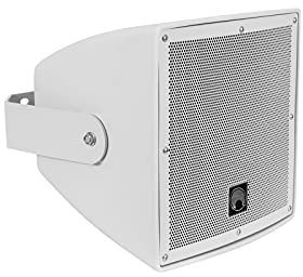 OMNITRONIC ODX-208T Installationslautsprecher 100V weiß | Wetterfester 8-Wandlautsprecher mit Halterung, 150 W RMS